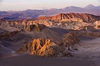 Valle de la Luna at sunset, Atacama Desert, Chile