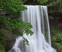 Cascading waterfall in Jefferson National Forest, 