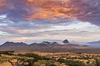 Mountains at sunrise, Mount Nyiru, El Barta, Kenya