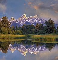 Grand Tetons from Schwabacher Landing, Grand Teton