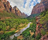 Zion Canyon and Virgin River, Zion National Park, 