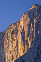 Waterfall in winter, Horsetail Fall, Yosemite Nati