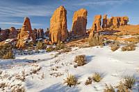 Marching Men sandstone formations, Arches National