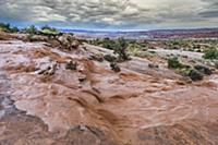 Flash flood after heavy rain, Arches National Park