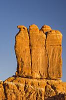 The Three Penguins sandstone formation, Arches Nat