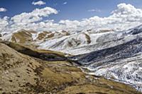 China, Tibet, Majestic high altitude landscape of 