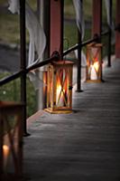 Lanterns on terrace