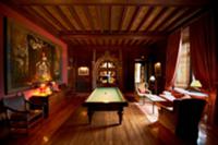 Billiard room in Chateau de Thalhouet (Brittany, F