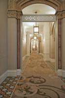 Runner with ornamental pattern and lantern ceiling