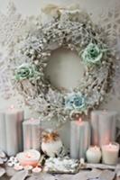 Christmas wreath and candles