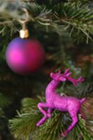 Purple Christmas tree decorations