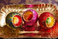 Colourful Christmas baubles