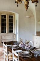 Set table in country house kitchen (Provence, Fran