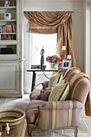 Classic living room in grey and dusky pink