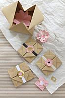 Origami envelopes and gift boxes