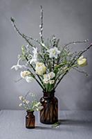 Easter bouquet of spring flowers and pussy willow