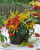 Arrangement of Sorbus (Rowanberry) and Solidago (G