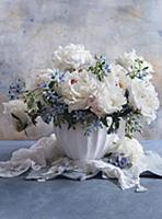 Bouquet with white peonies