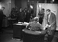 Съемки фильма «Берегись автомобиля», 1966. На фото