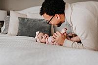 Father with baby daughter