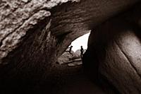 Climbers bouldering, Buttermilks, Bishop, Californ