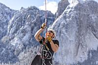 Big wall climbing, Yosemite National Park, Califor