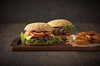 Grilled Beef Burger and Grilled Chicken Burger wit