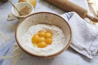 Ingredients for homemade pasta