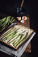 Asparagus quiche