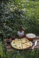 Georgian khachapuri - flatbread with cheese