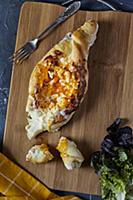 Khachapuri - Georgian bread with eggs and cheese