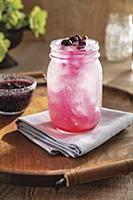 Blueberry lemonade in mason jar