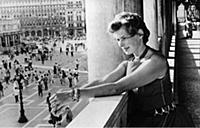 Rome 1955
Ingrid bergman is seen during a visit to