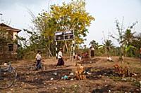 Myanmar / Mrauk U / 2014 / Board showing scores at