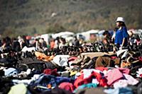 Romania / Negreni / 2014 / Seller lady at second h