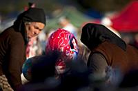 Romania / Negreni / 2014 / Two local lady and her 
