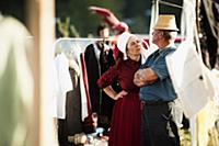 Romania / Negreni / 2014 / Locals sells traditiona