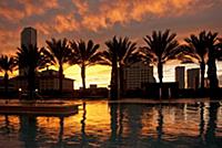 USA / Florida / Miami / 2010 / Sunset over the poo
