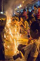 MYANMAR / Mon State / 2015 / In the evening, women