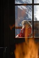 USA / Colorado / 2007 / Aspen. Woman resting on a 