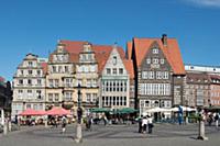 GERMANY / Bremen / 2015 / Row of gabled houses at 