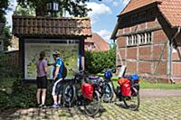 GERMANY / Lower Saxony / Estorf / Cyclists orient 