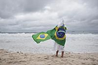 BRAZIL / Rio de Janeiro / A nun wearing the Brazil