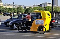 France, Paris (75) 7th arrondissement, taxi bike

