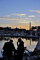 France, Paris (75) 1st arrondissement, sunset at J