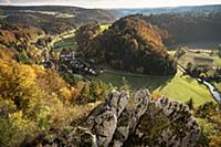 View from the castle ruin Hohengundelfingen, UNESC