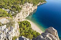 Elevated view over Nugal Beach near Makarska, Croa