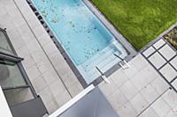 outdoor pool at a modern architecture house in the