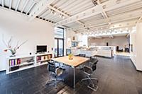 Open plan kitchen inside a Bauhaus villa, Sauerlan