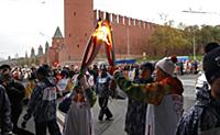 Эстафета Олимпийского огня, Москва, Россия, 7 октя